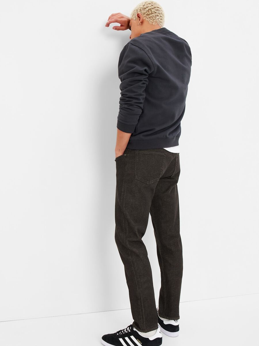 Slim-fit jeans in stretch cotton and Lyocell Man_1