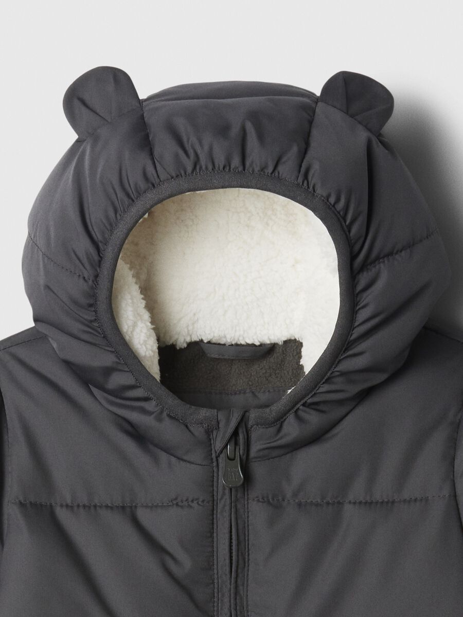 Tutina con cappuccio e interno in sherpa Neonato_2