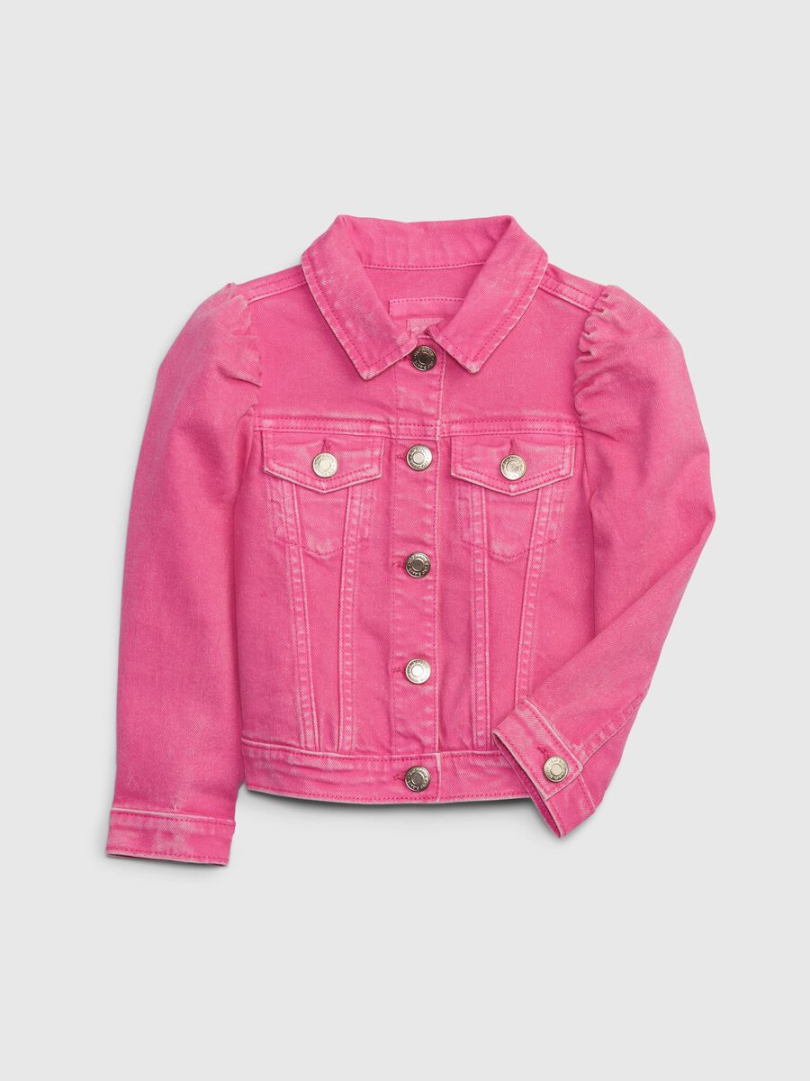 Barbie™ denim jacket with puff sleeves Girl_3