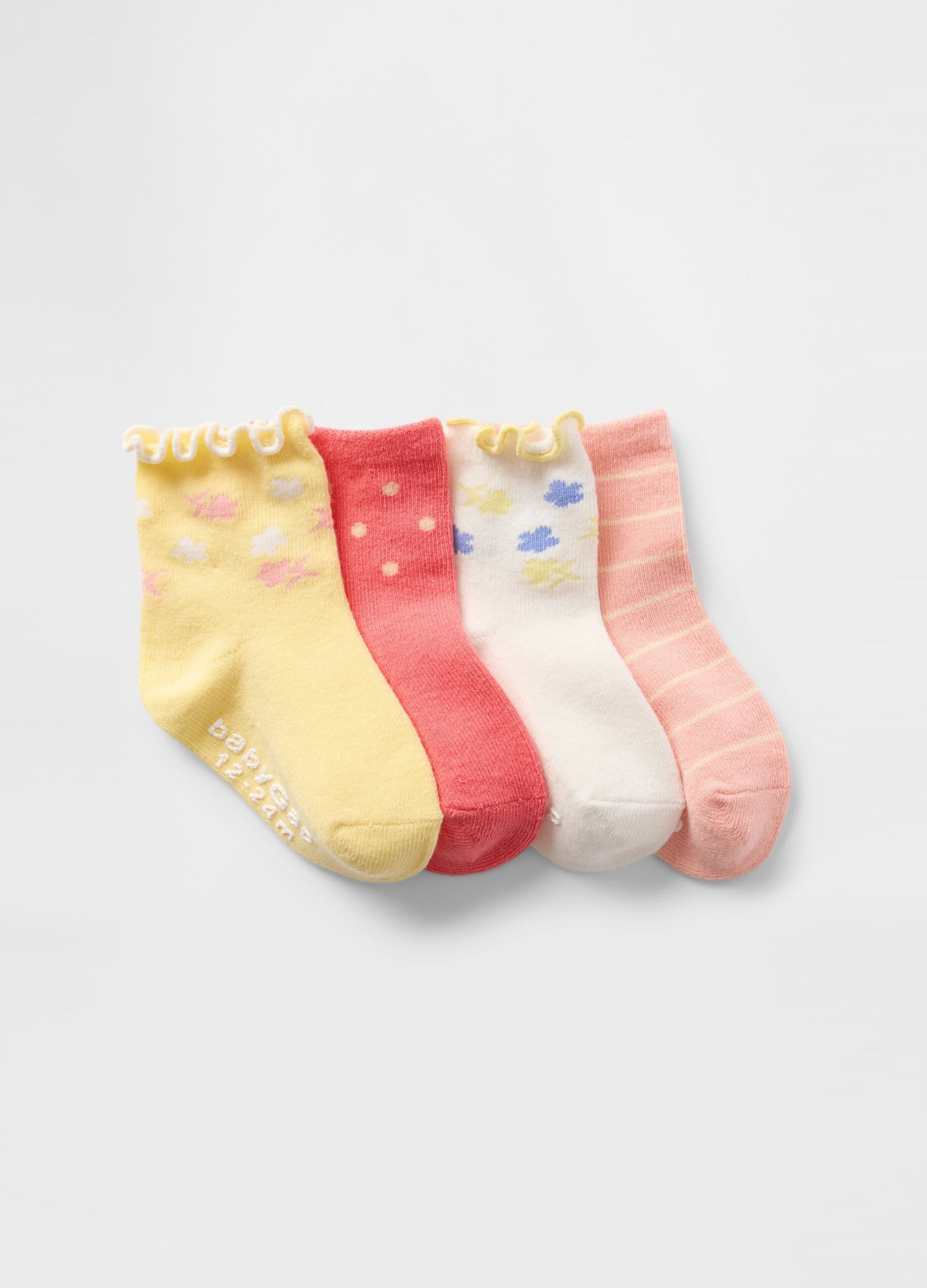 Calzini da bambina multicolor in misto cotone
