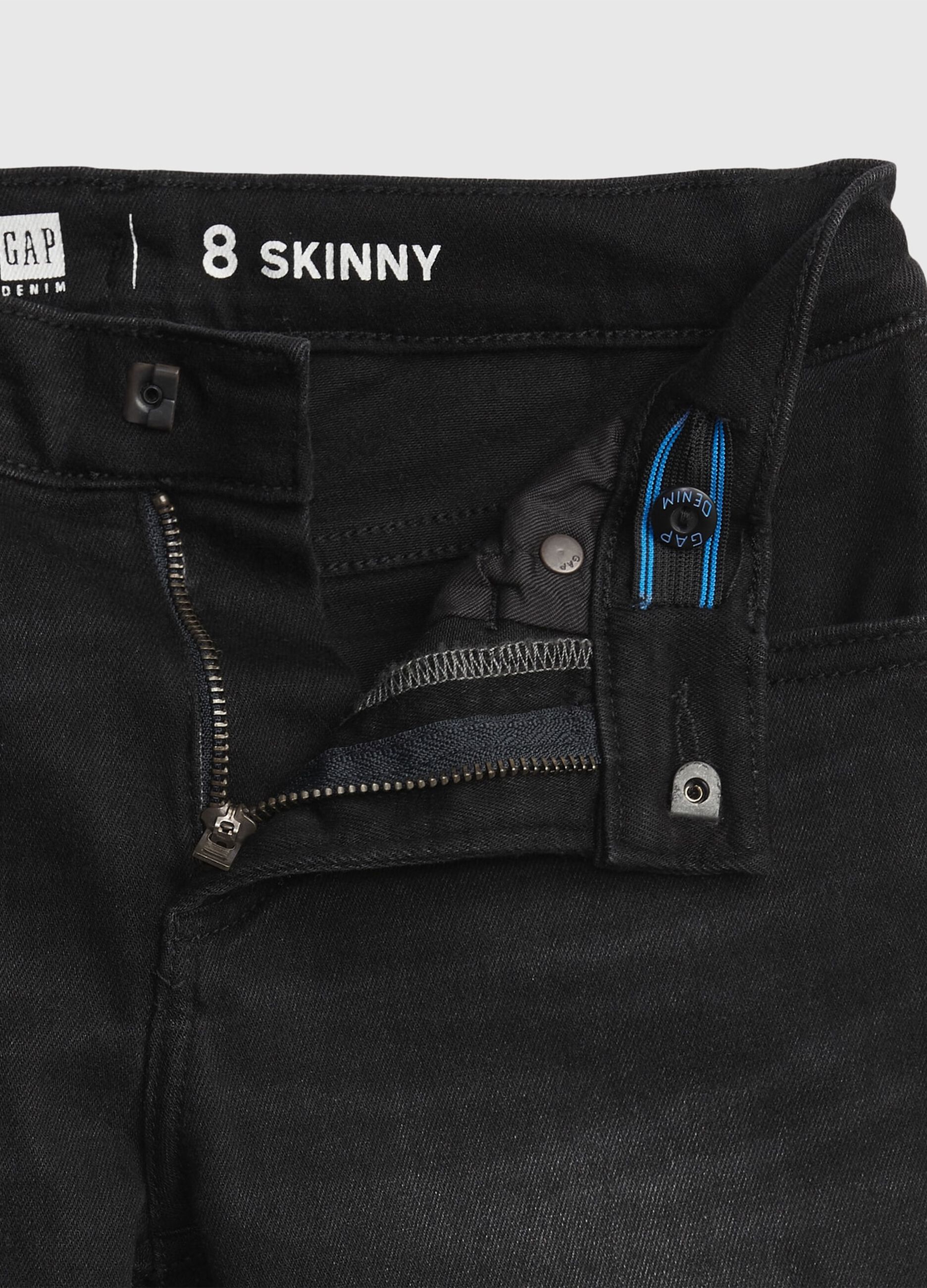 Skinny-fit jeans with abrasions