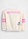 Felpa beige in cotone con stampa Minnie_1