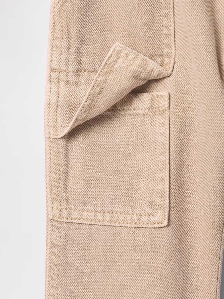 Beige denim trousers for boys Baby Boy_3