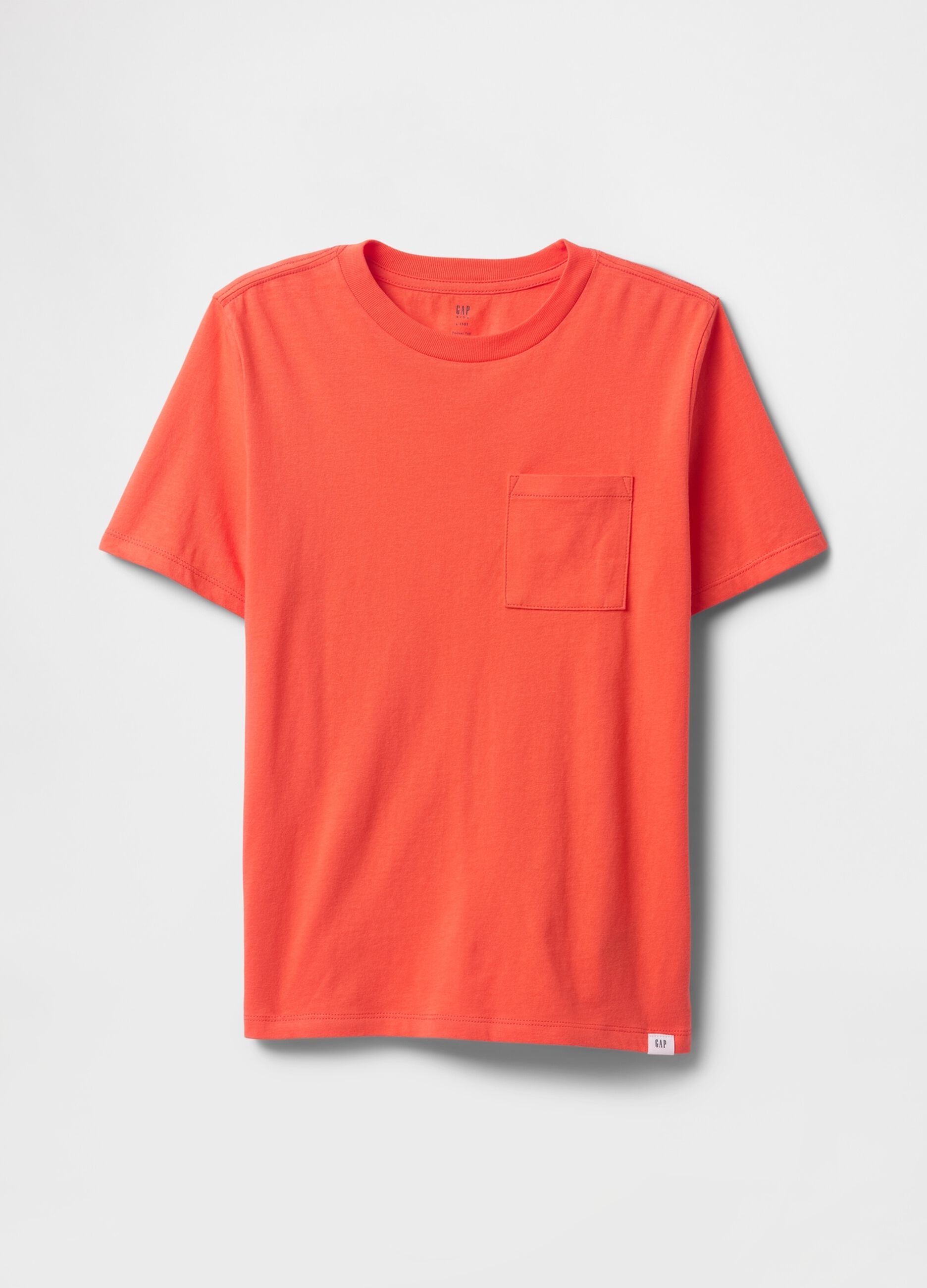 T-shirt arancione con taschino