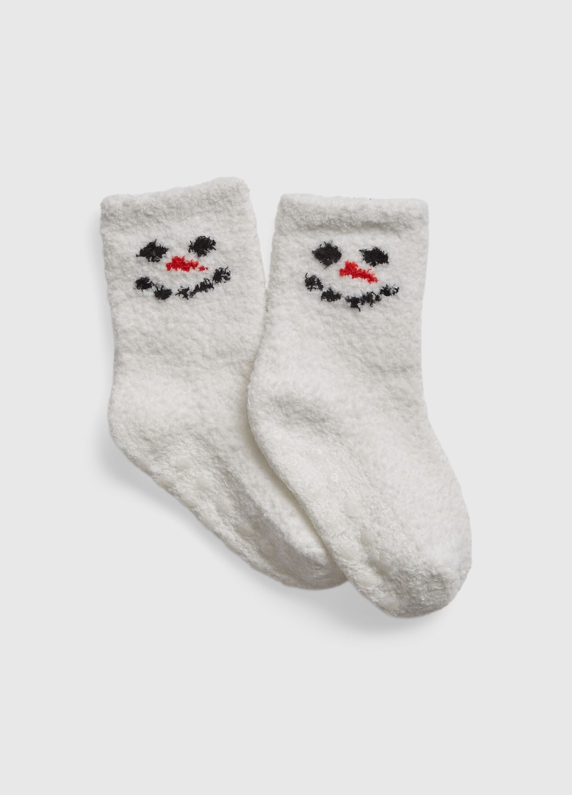 Slipper socks with snowman design