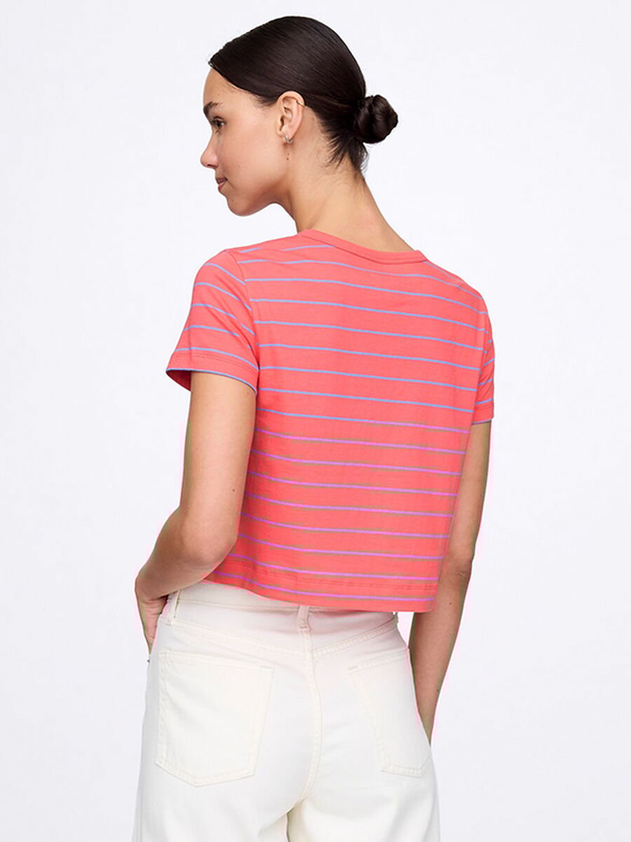 T-shirt multicolor in cotone a maniche corte Donna_2