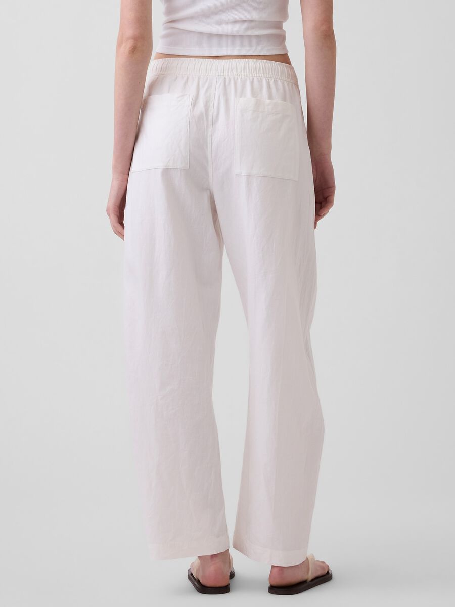 Pantaloni in misto lino Donna_2