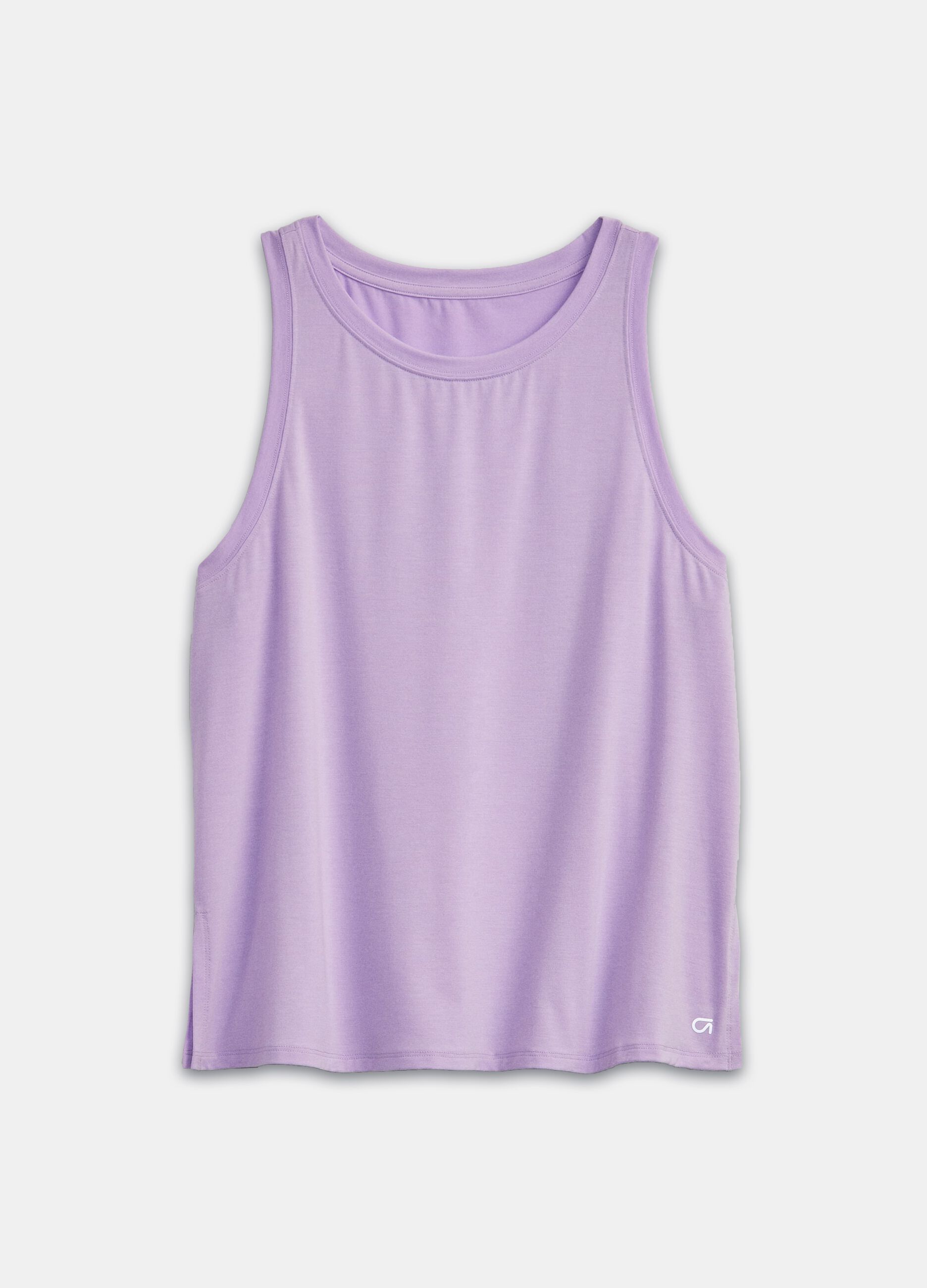 Stretch tank top with round neck_2