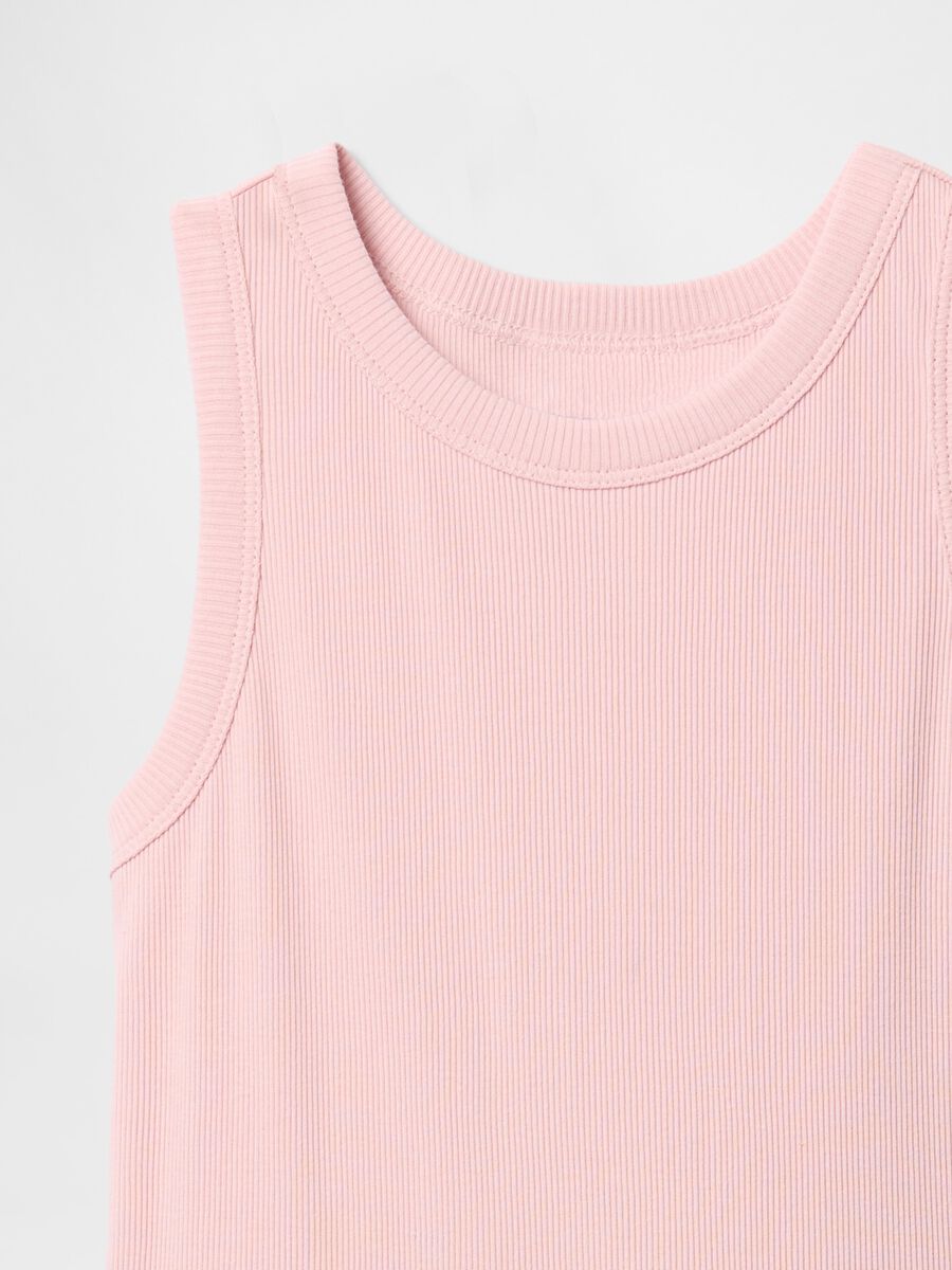 Sleeveless Pink Cotton Dress Girl_3