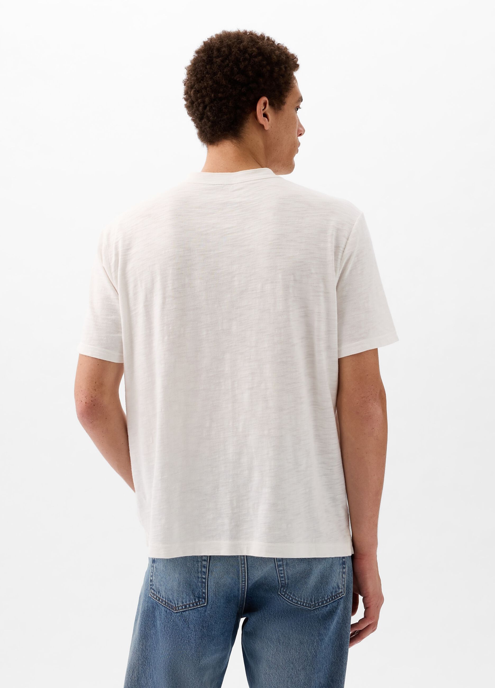 T-shirt in cotone con scollo serafino_2