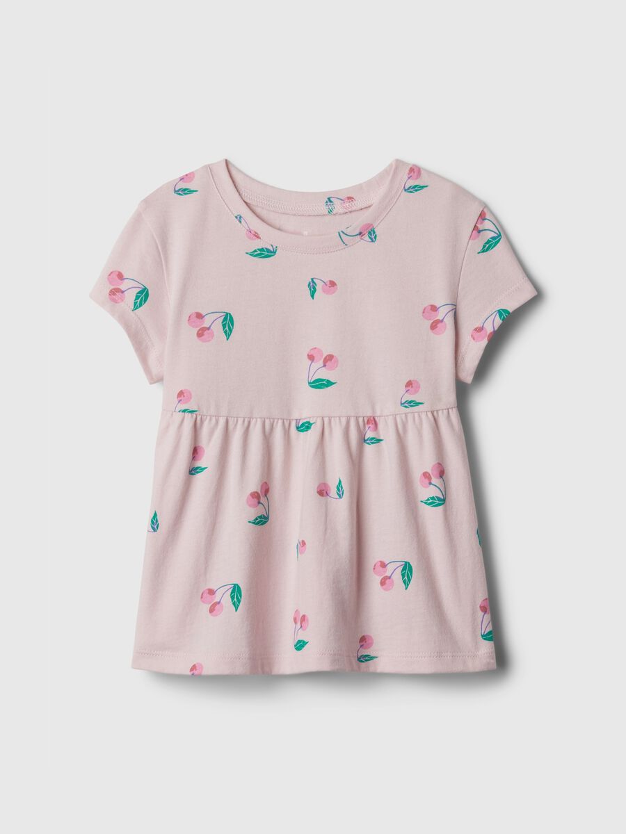 T-shirt in cotone stampa ciliegie Bambina_1
