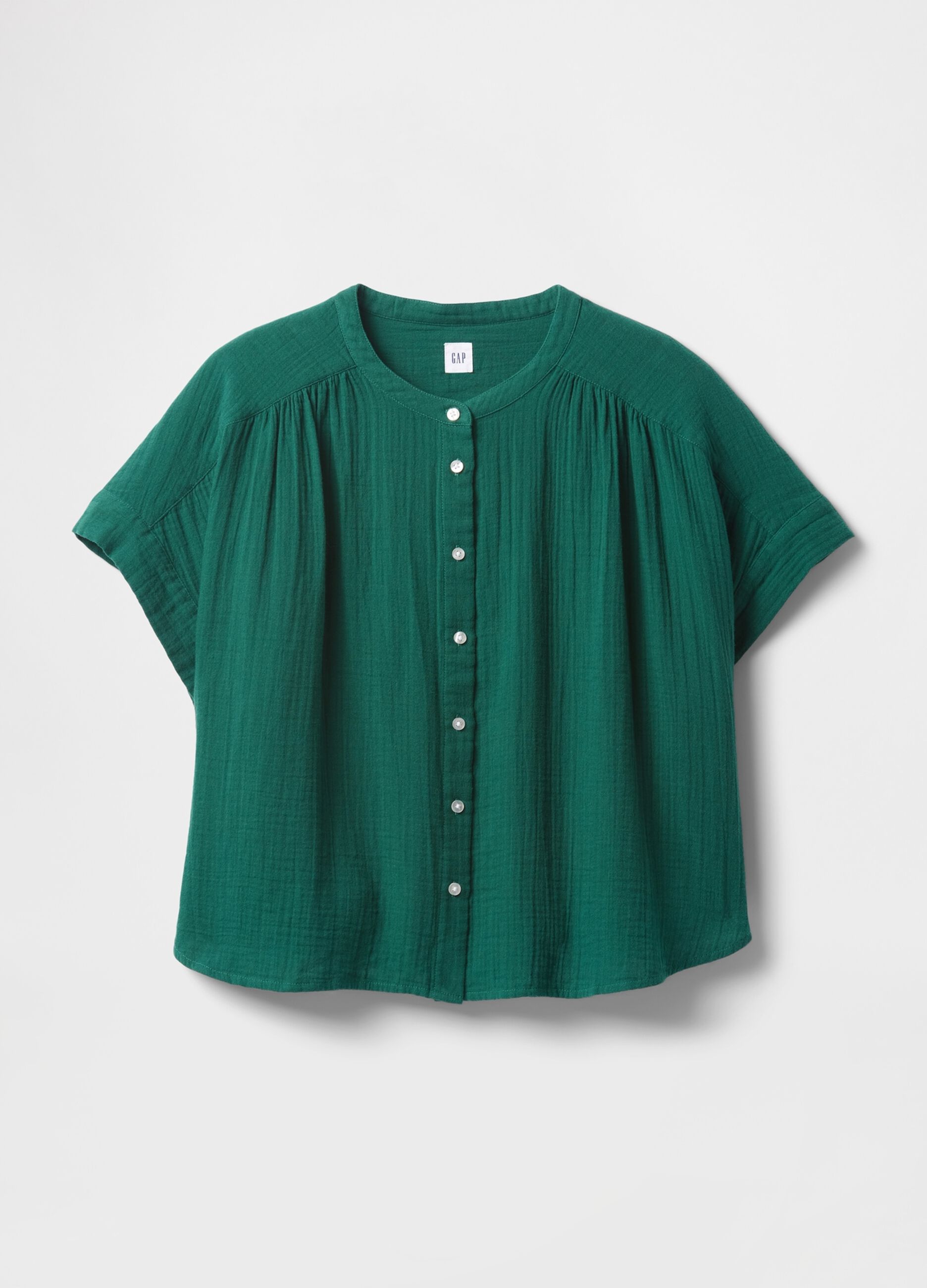 Camicia verde in cotone leggero_3