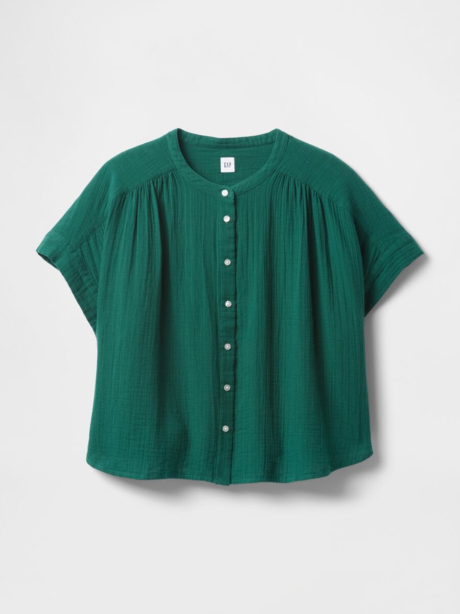 Camicia verde in cotone leggero Donna_3