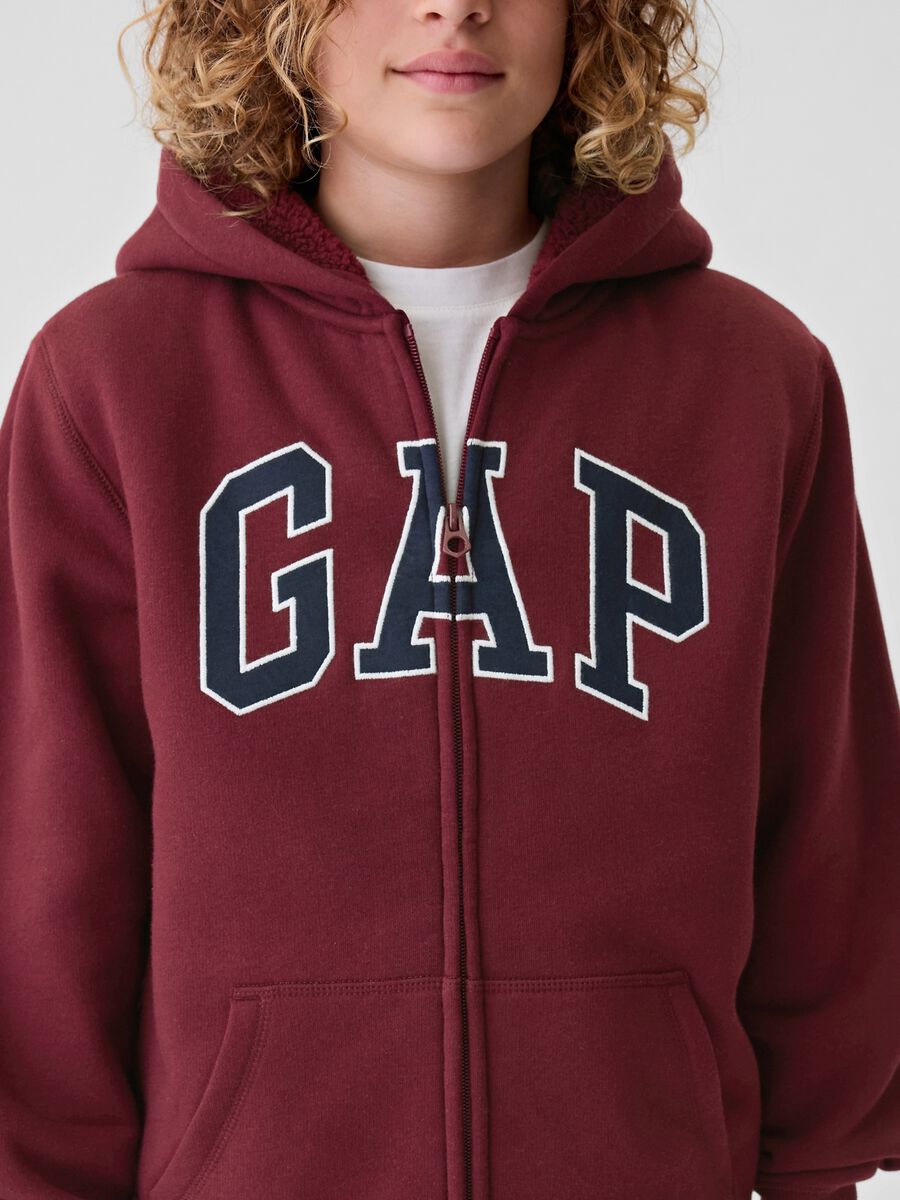 Full-zip con cappuccio interno in sherpa  Bambino_3