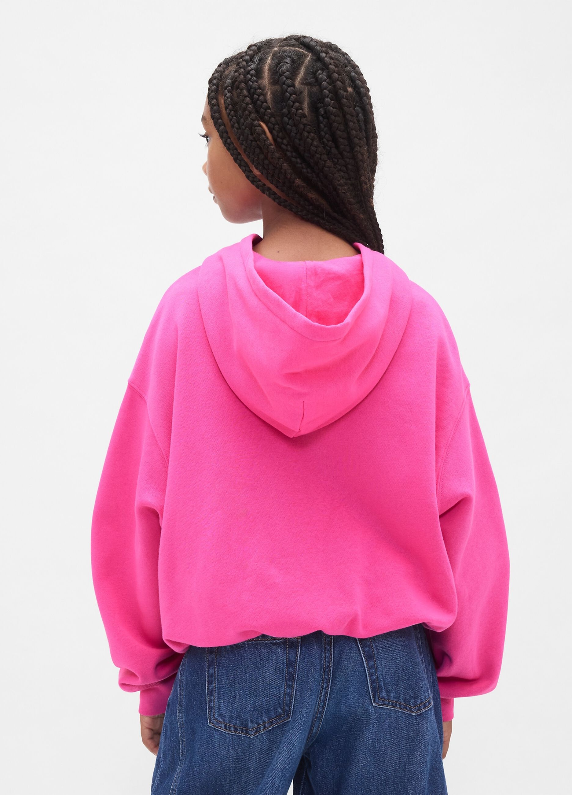 Felpa rosa con cappuccio per bambina_2