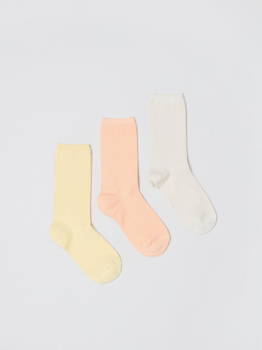 Three-pair pack of short stretch socks Woman_1
