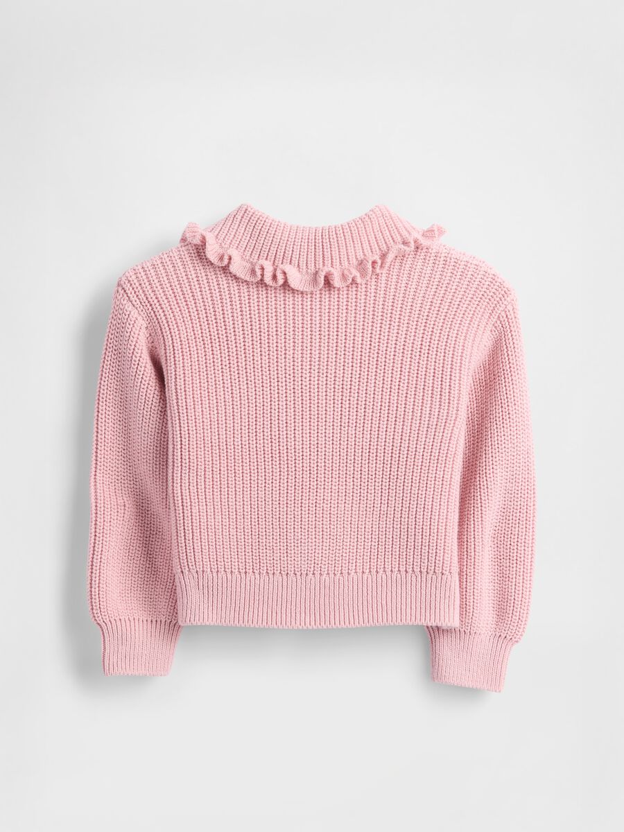 Cardigan rosa in cotone Bimba_1