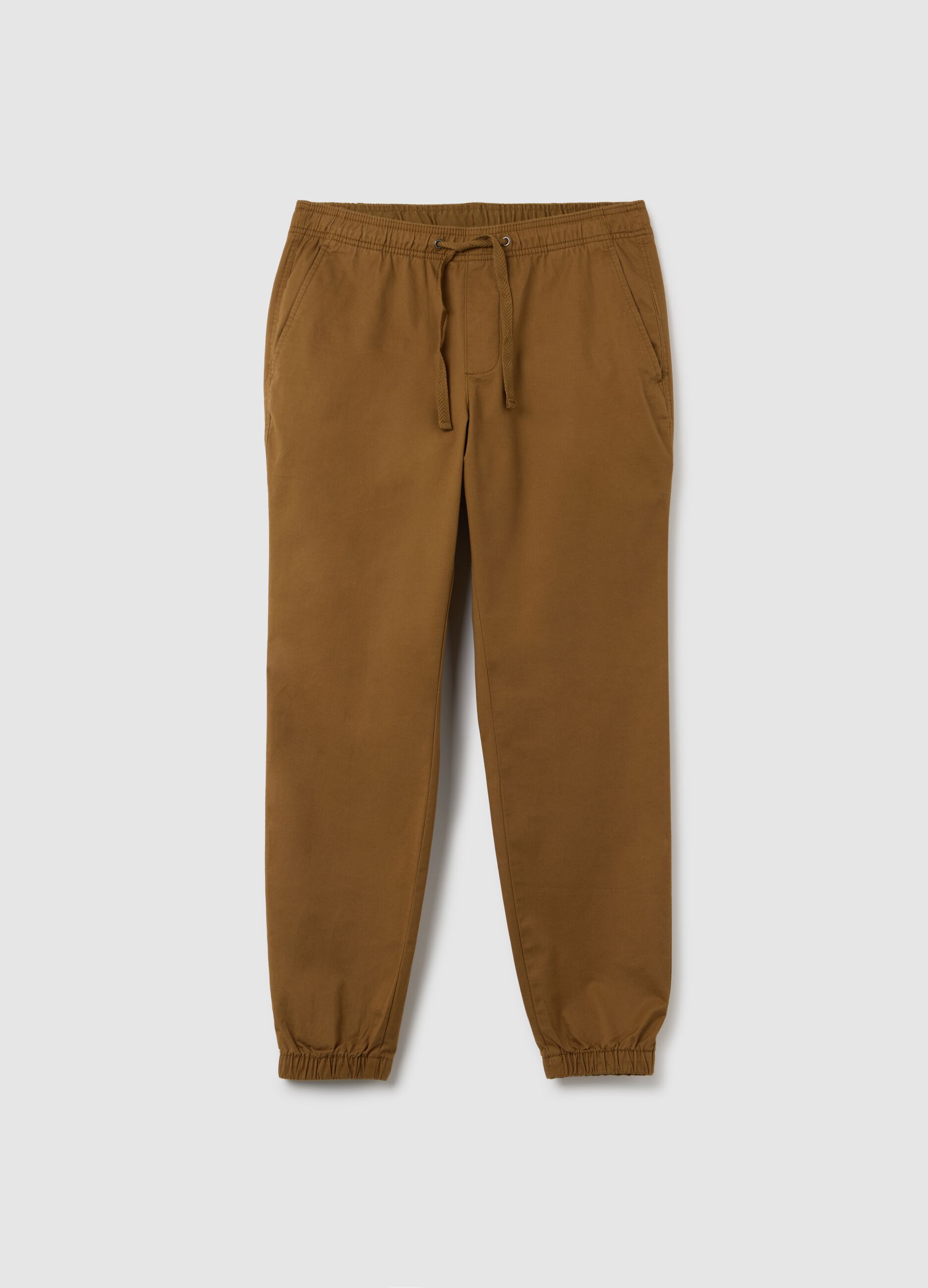 Canvas joggers with drawstring