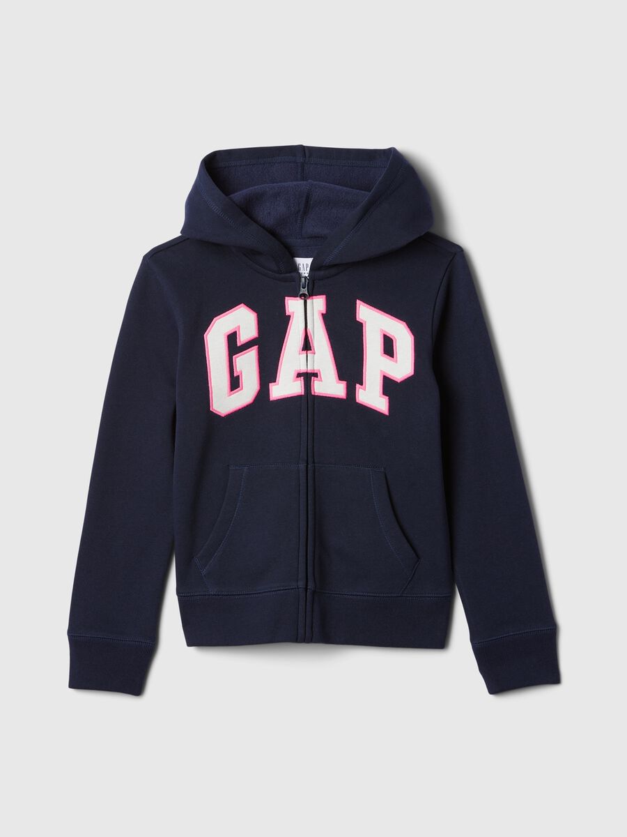 Full-zip con cappuccio e ricamo logo  Bambina_4