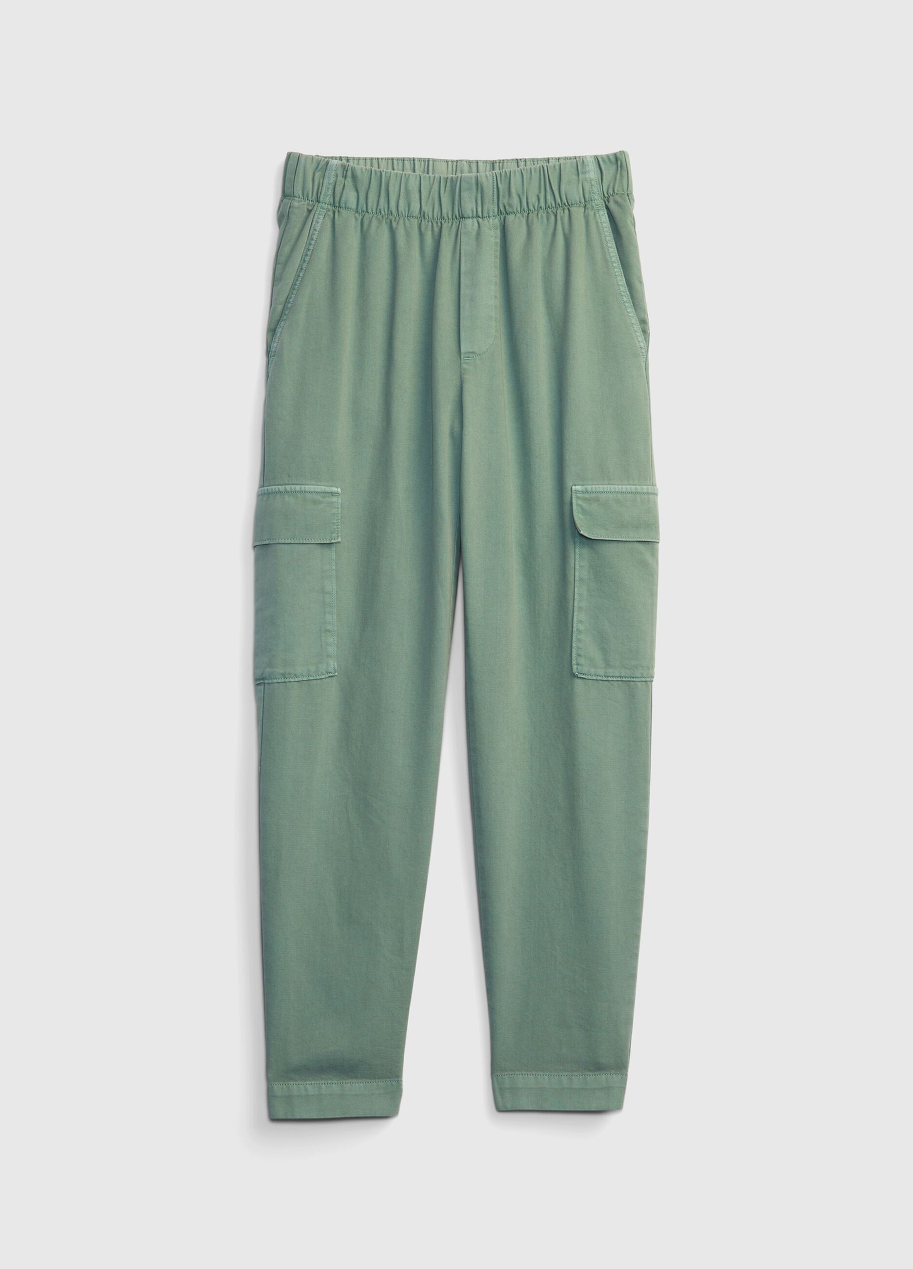 Joggers cargo in twill_5