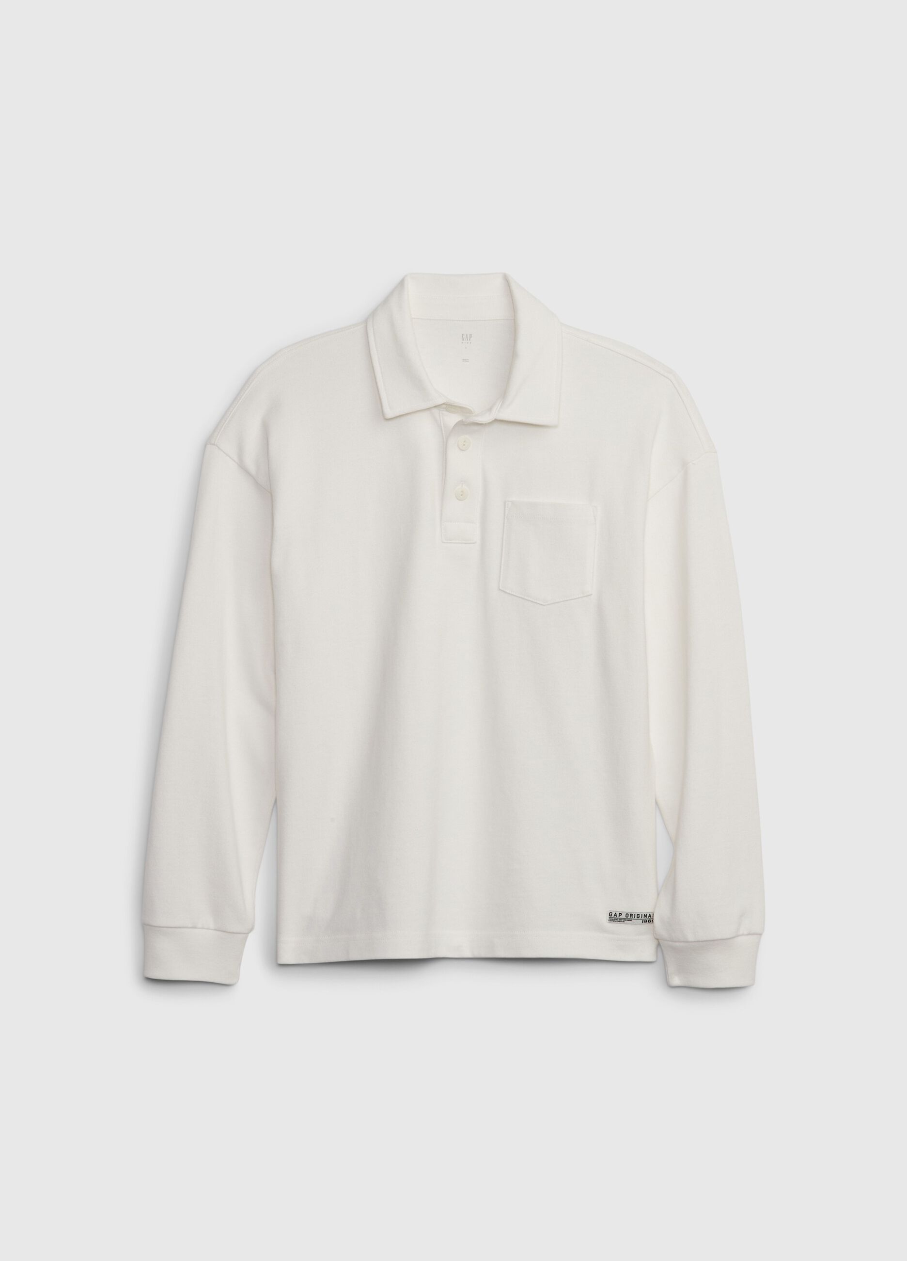 Cotton polo shirt with pocket