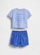 Summer set with blue t-shirt and blue shorts_1