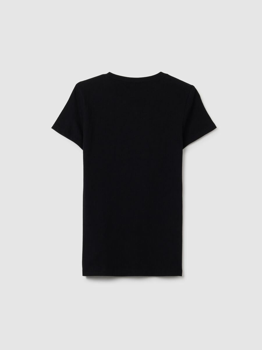 T-shirt in cotone con stampa logo Donna_2