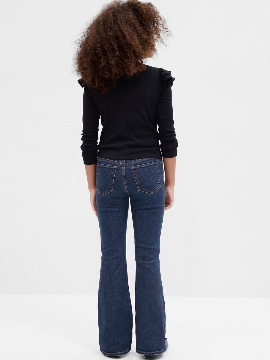 Flare-fit jeans with diamantés Girl_1