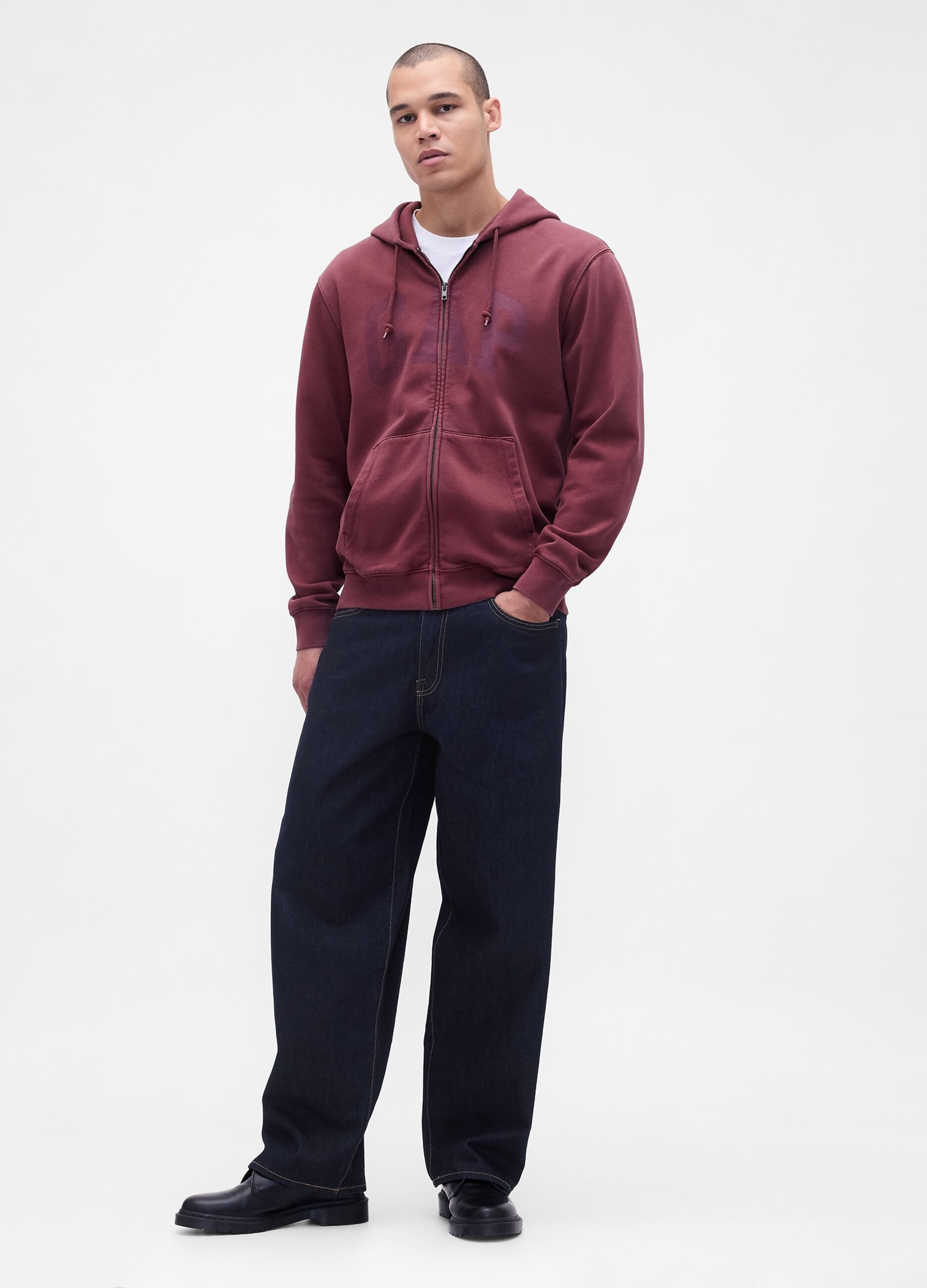 Full Zip Red Sweatshirt