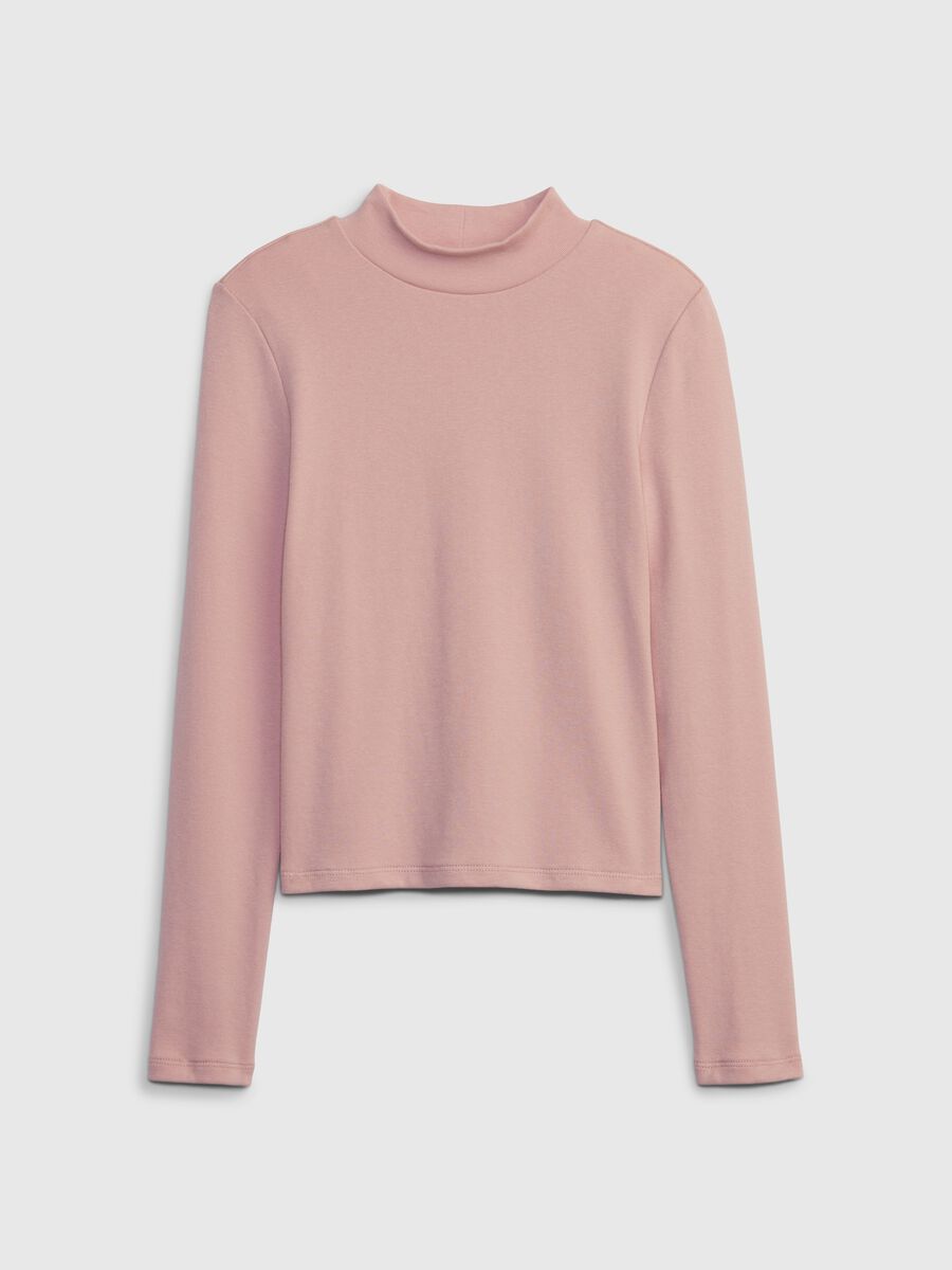 Long-sleeved T-shirt with mock neck Girl_0