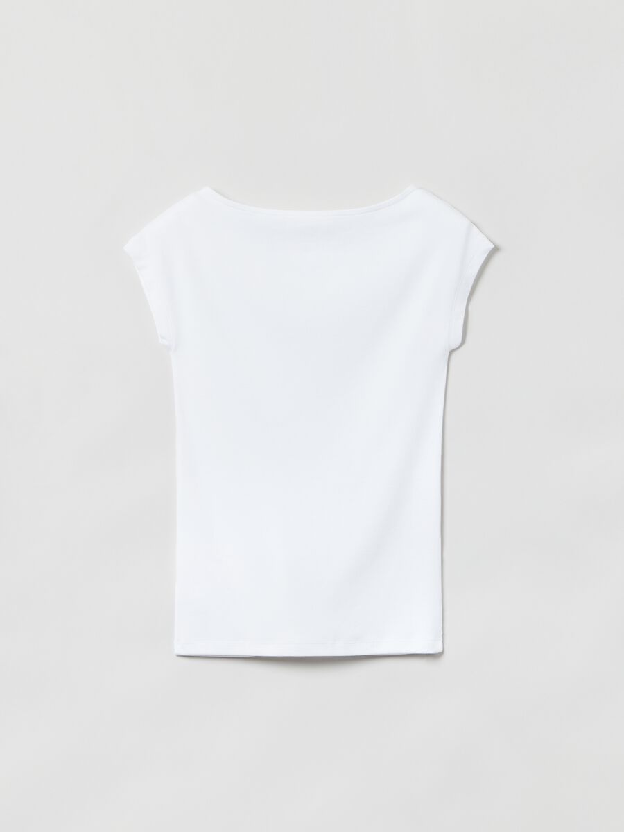 T-shirt con scollo a barchetta Donna_2