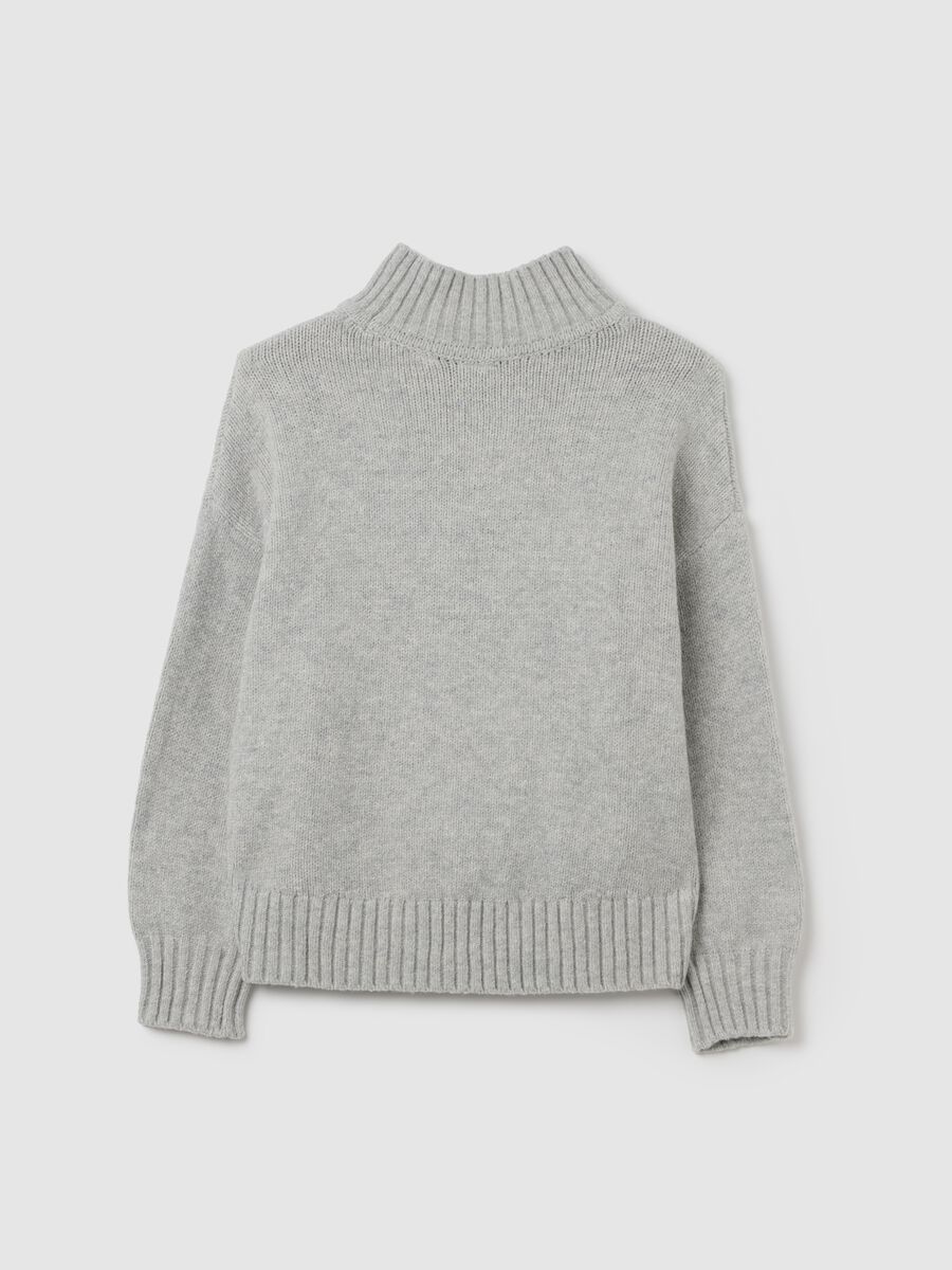 Pullover grigio in misto cotone Bimba_1