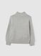 Grey cotton and polyamide blend jumper_1