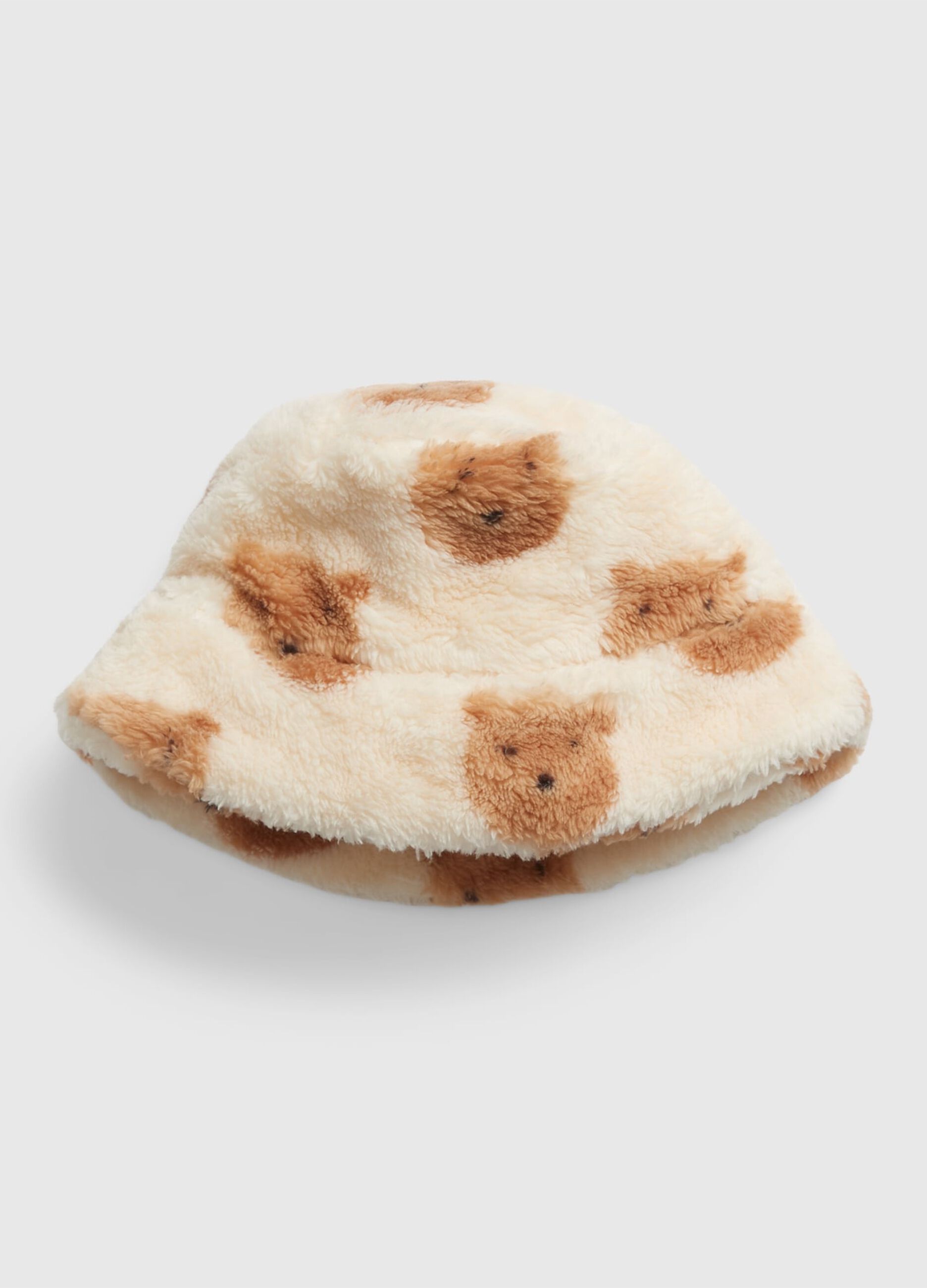 Sherpa hat with bear print
