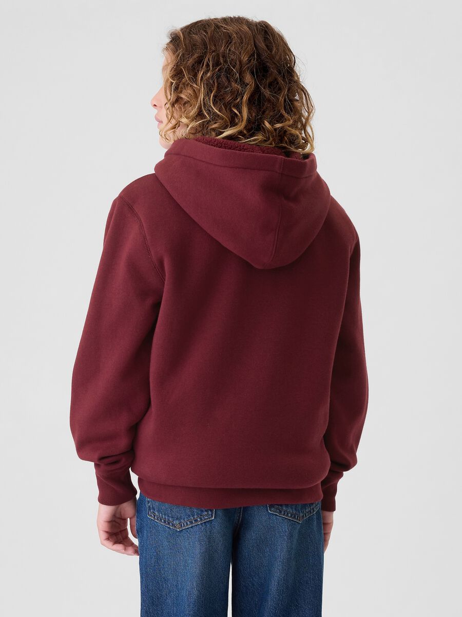 Full-zip con cappuccio interno in sherpa  Bambino_2