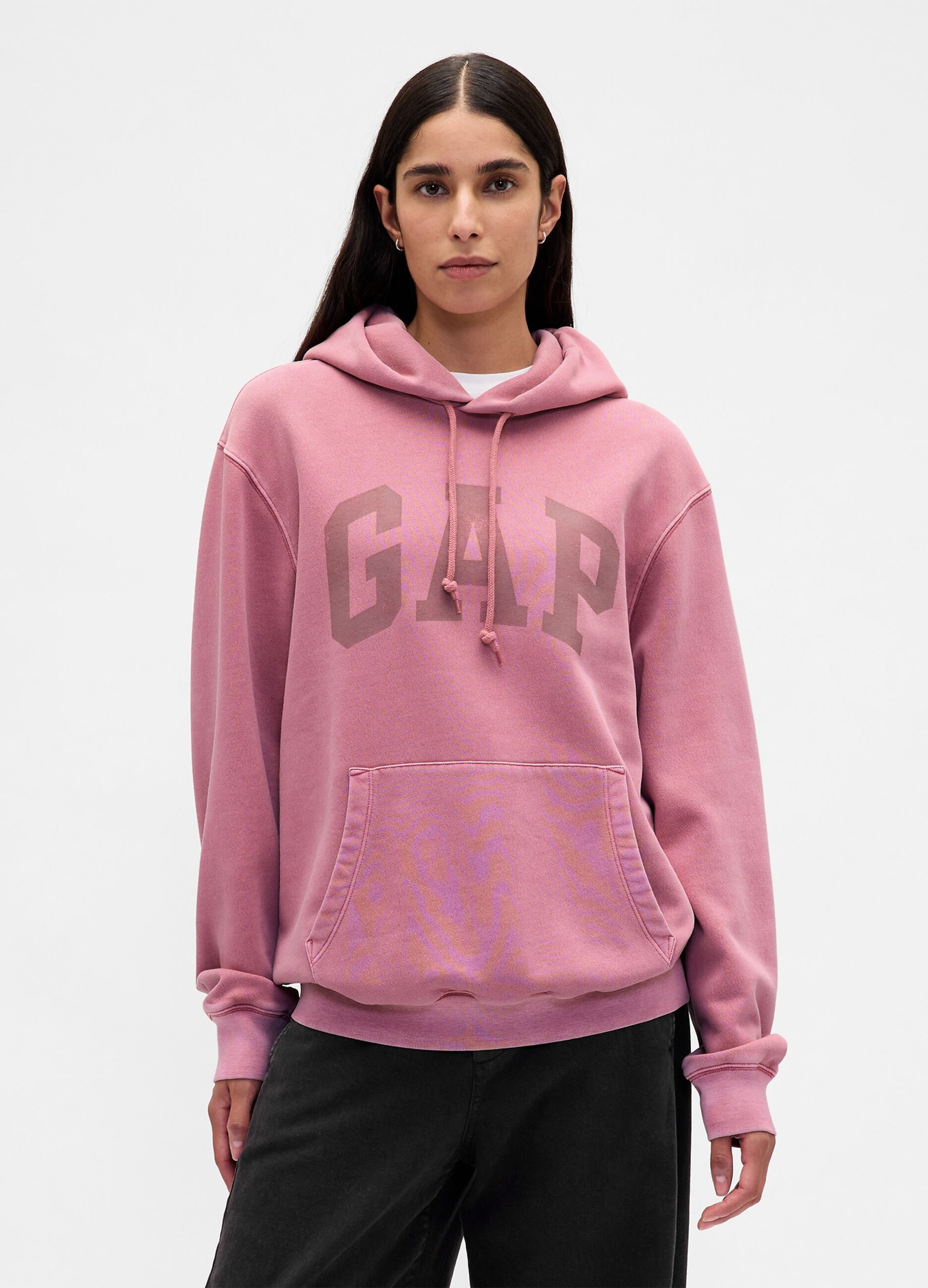 Felpa con cappuccio e tasca a marsupio