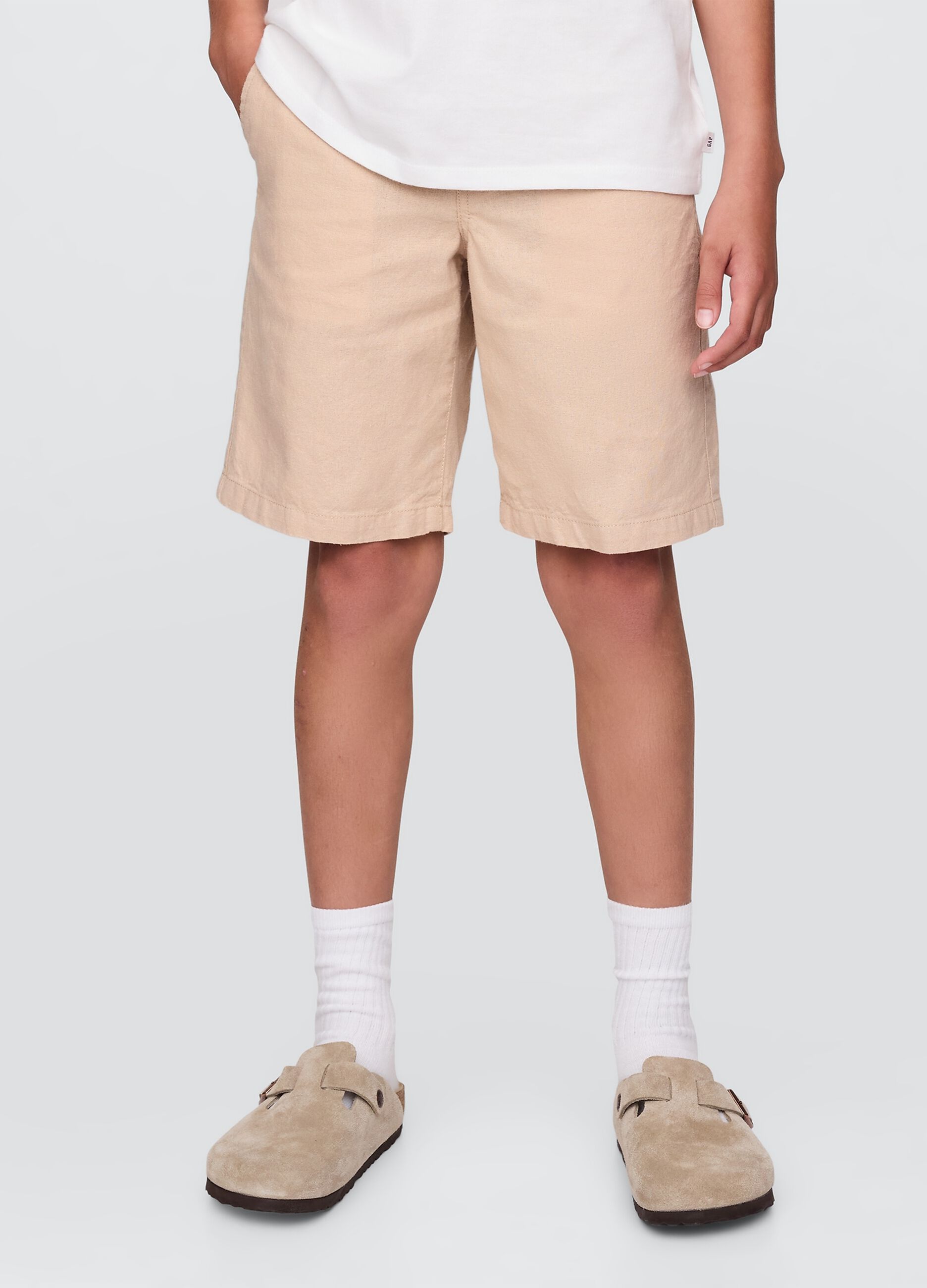 Bermuda beige in lino e cotone GAP Kids_1
