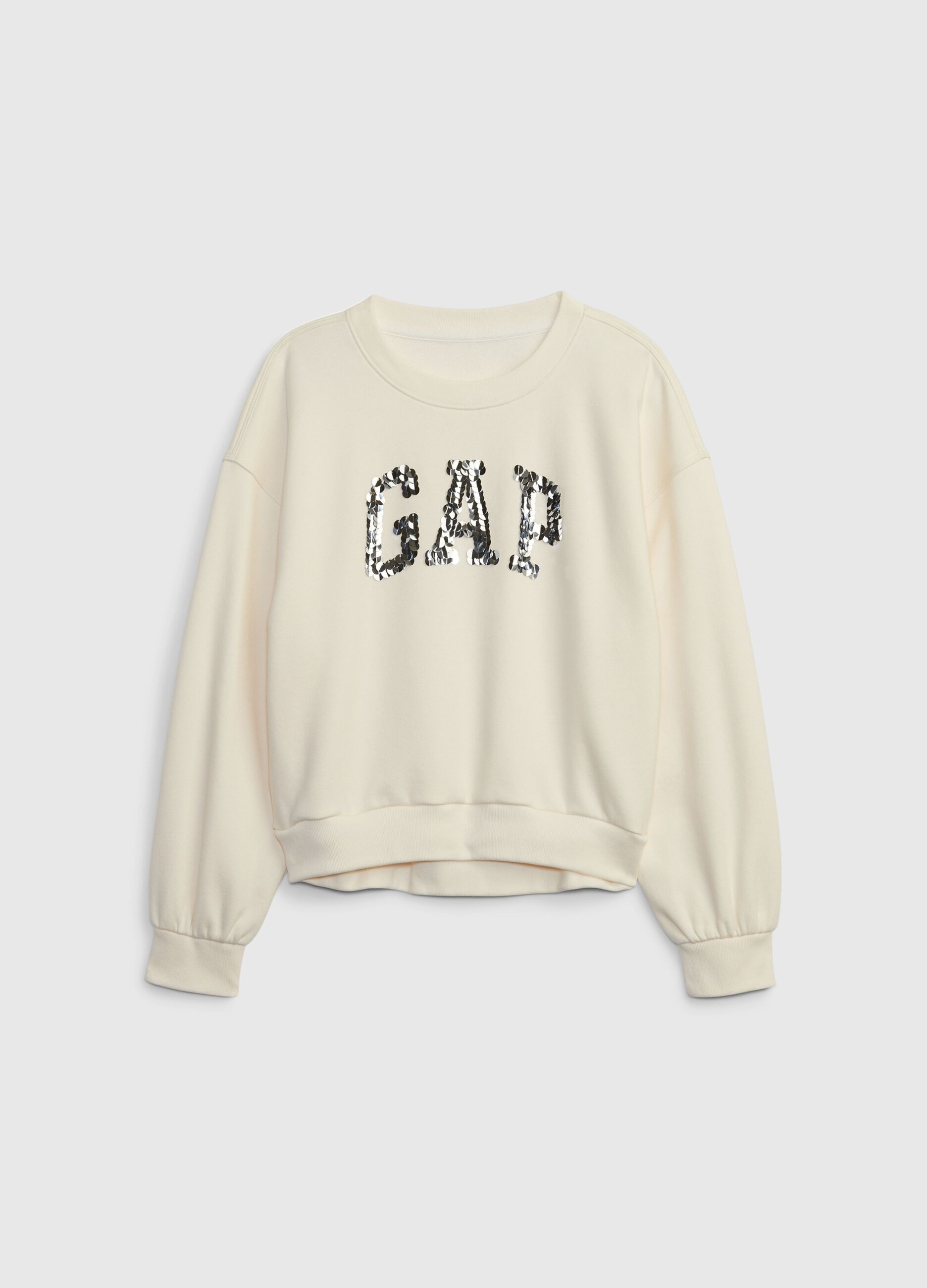 Sweatshirt with sequin logo