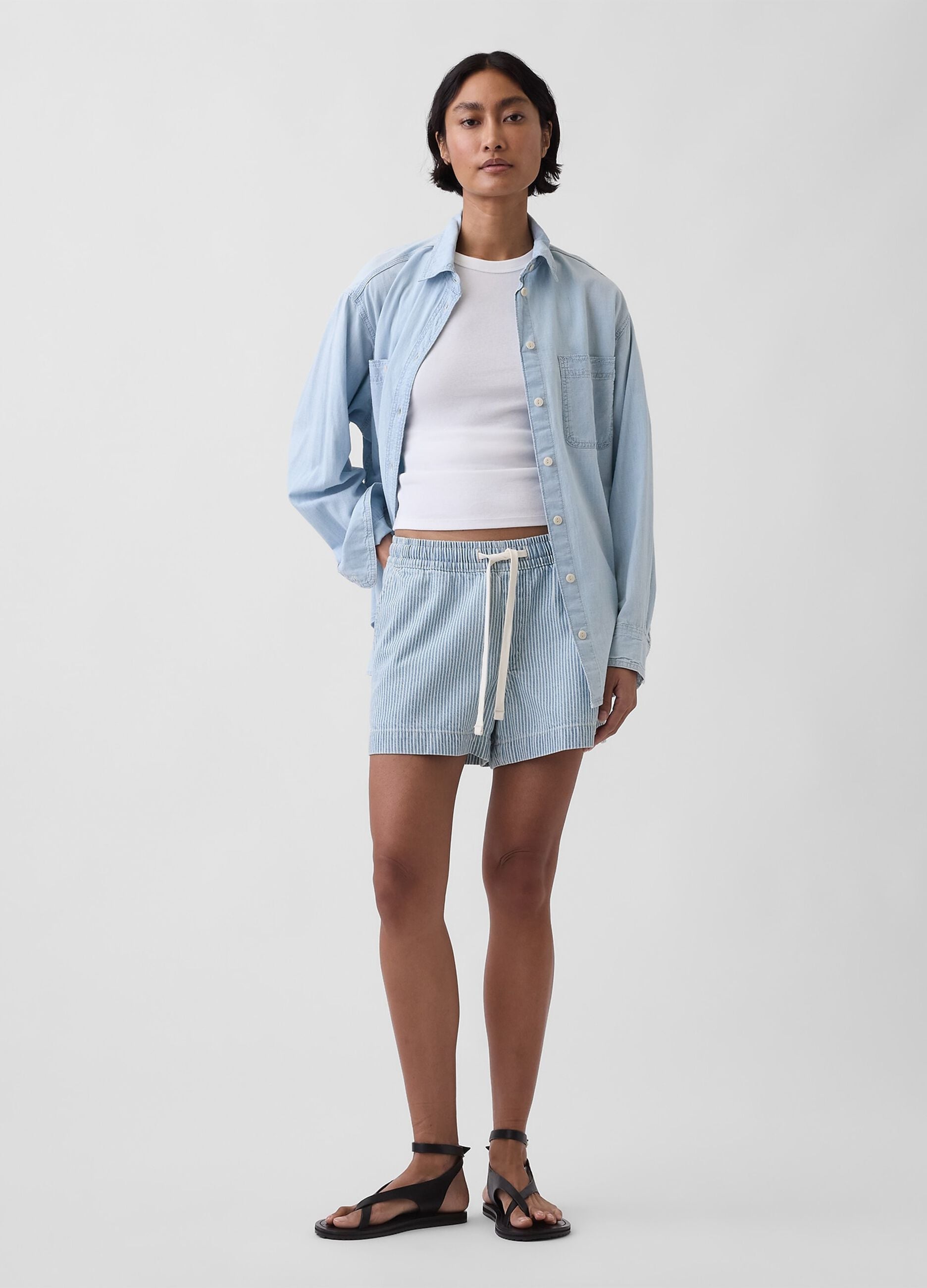 Shorts in misto cotone