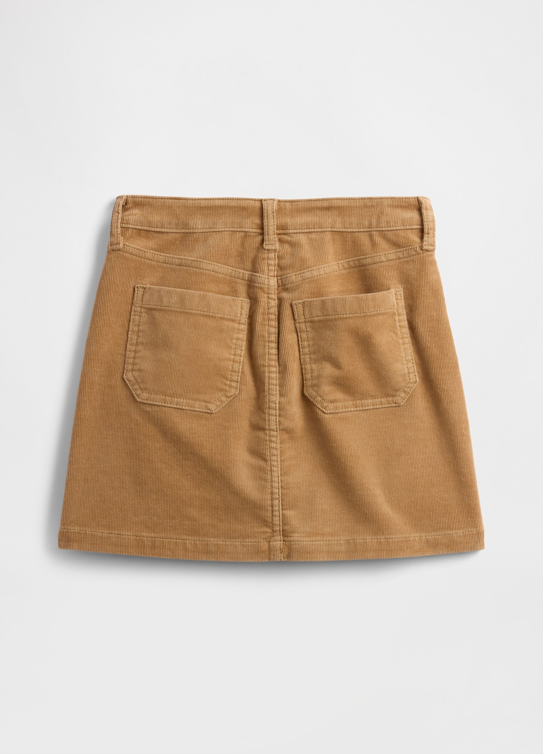 Gonna marrone in cotone elasticizzato