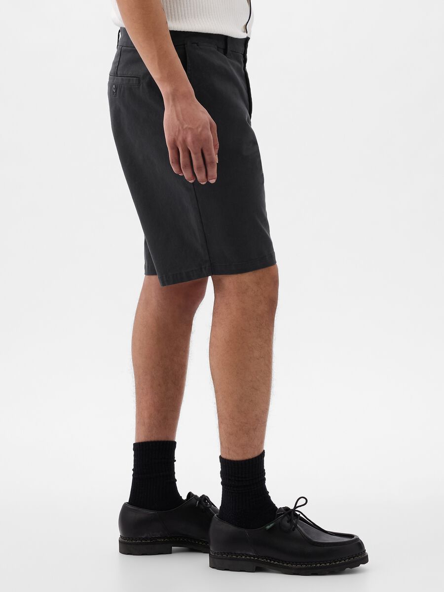 Relaxed-fit Bermuda shorts in stretch cotton Man_1