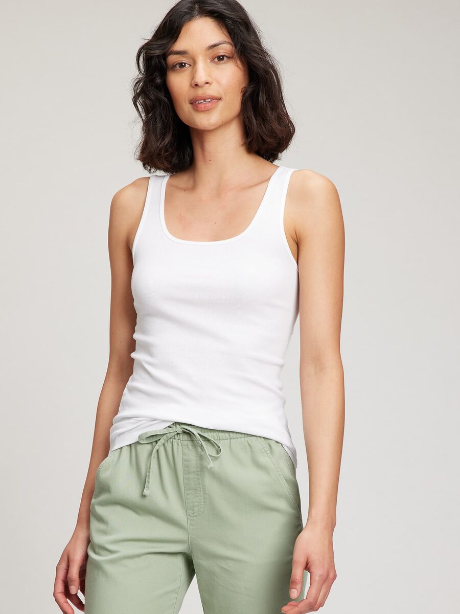Bipack tank top a costine sottili Donna_1