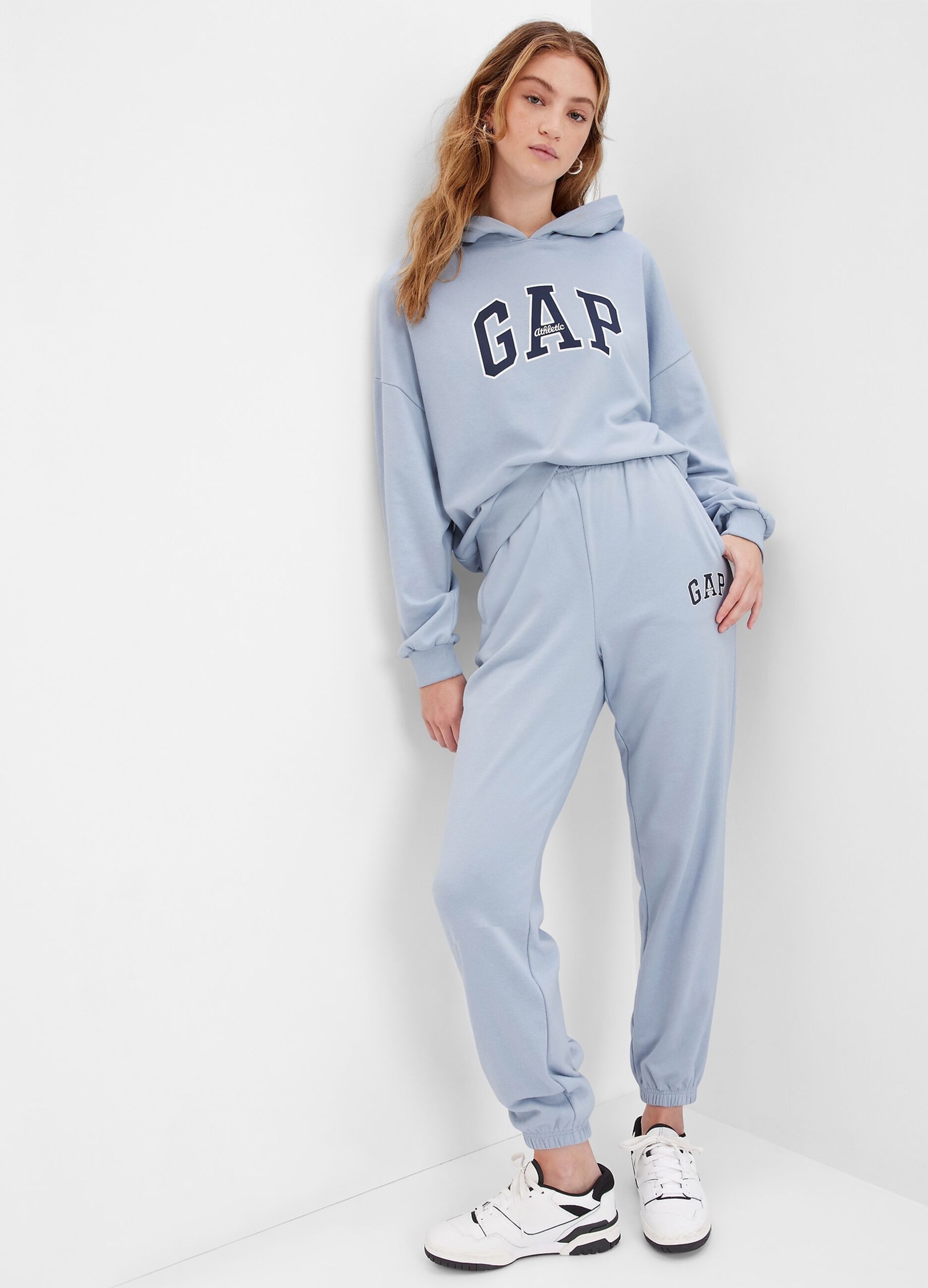 Oversized hoodie with logo print