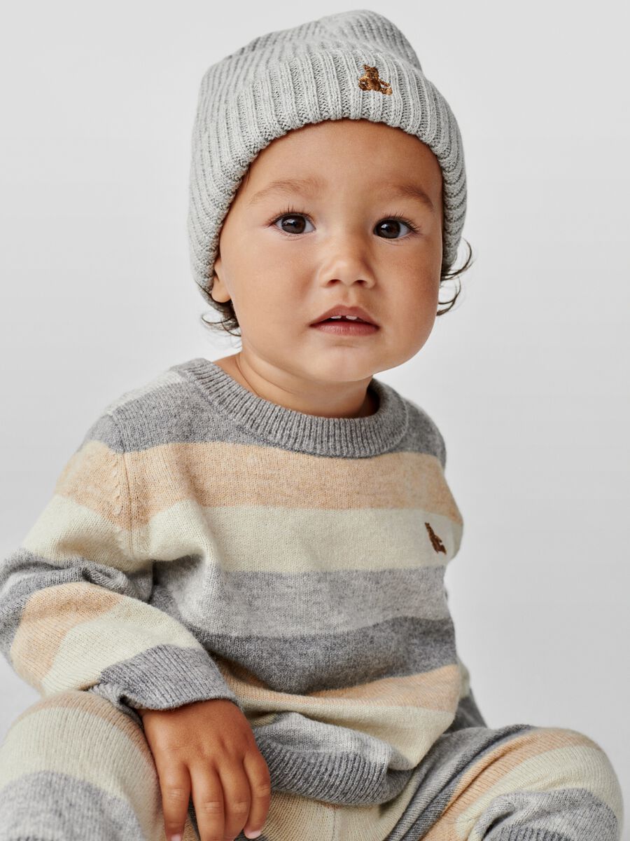 Striped pullover and trousers set Newborn Boy_1