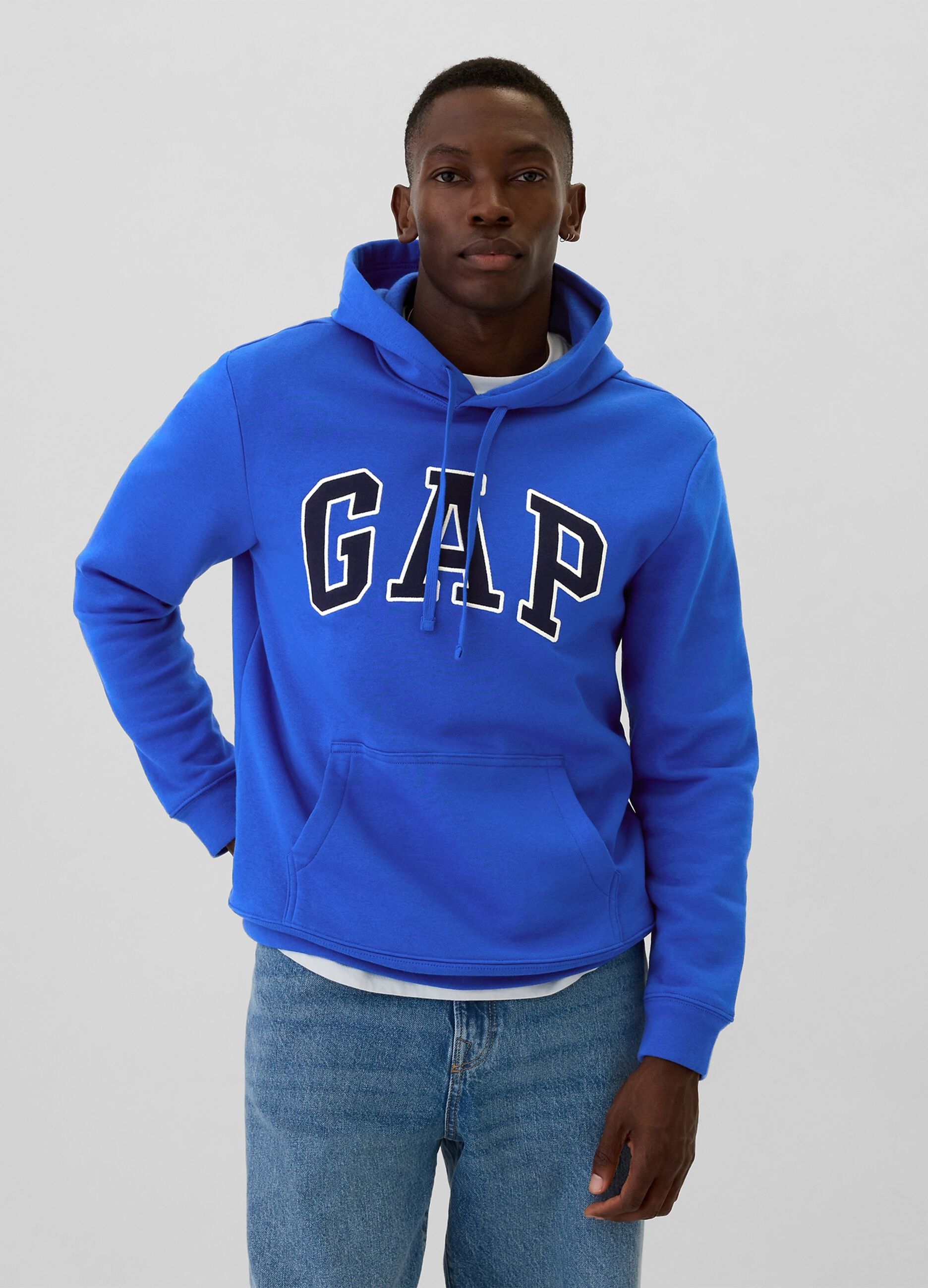 Felpa con cappuccio ricamo logo
