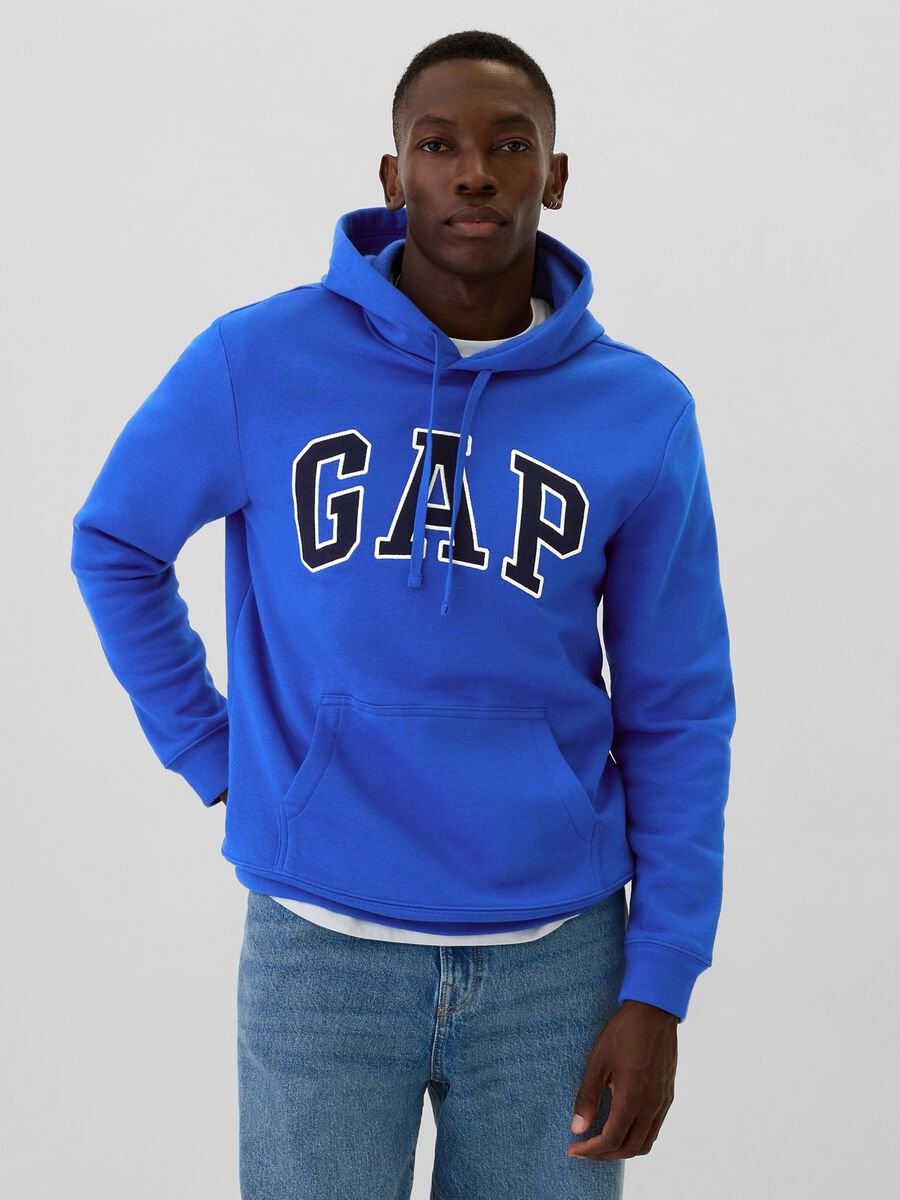Felpa con cappuccio ricamo logo Uomo_0