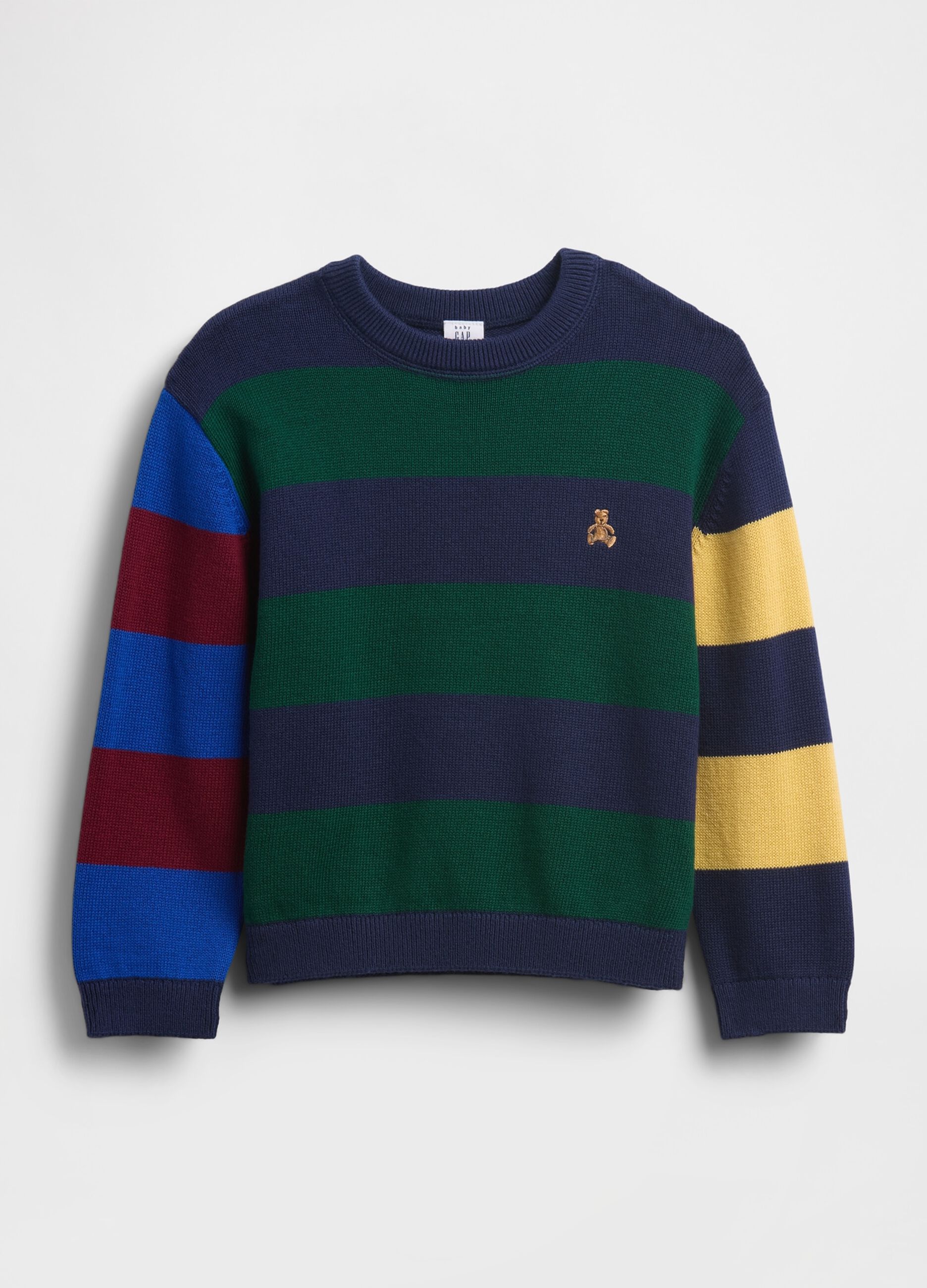Maglione multicolor a righe in cotone