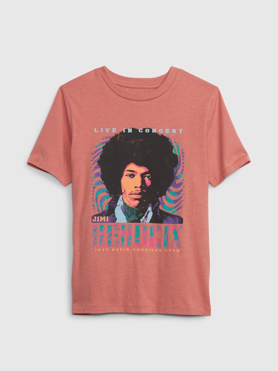 T-shirt in cotone con stampa Jimi Hendrix Bambino_2