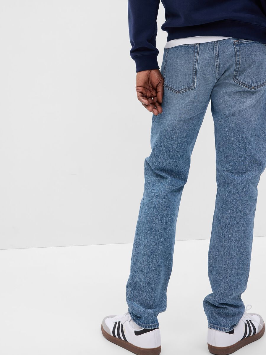 Slim-fit high-rise jeans with fading Man_1