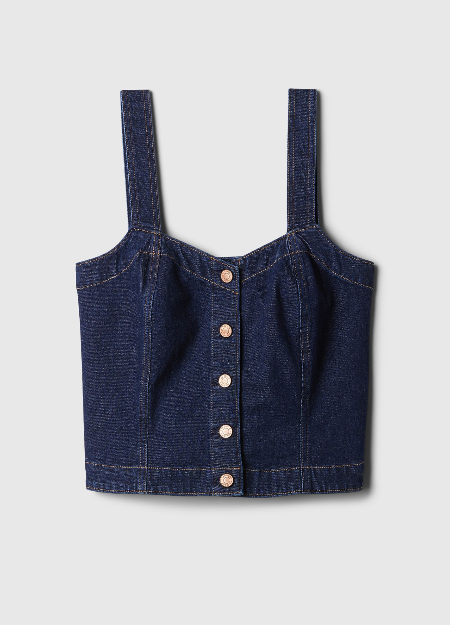 Top in denim con bottoni_3